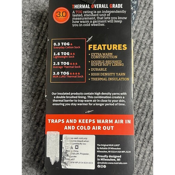 Muk Luks Women's Heat Retainers 3.0 Tog Thermal Socks One Size 6-11 Blue NEW - Picture 6 of 6